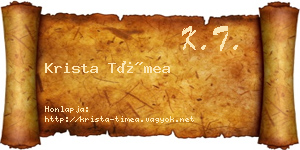 Krista Tímea névjegykártya